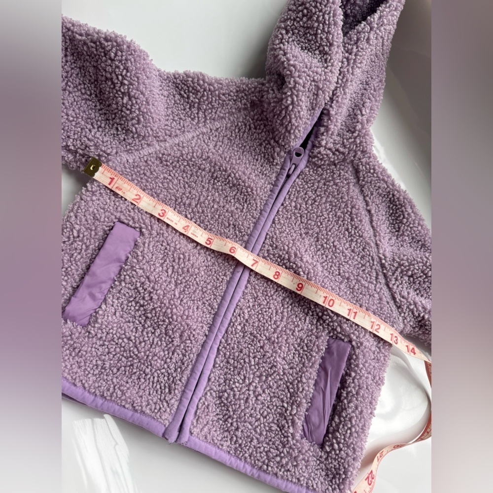 ZARA Baby Sherpa Hooded Jacket purple Lavender (Size 1½–2 Years / 86 cm) - Picture 7 of 7